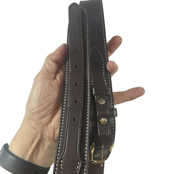 Cabelas Leather Men's Belt Sz 38 Brown Western Outback Legends Made in Australia - Picture 4 of 7